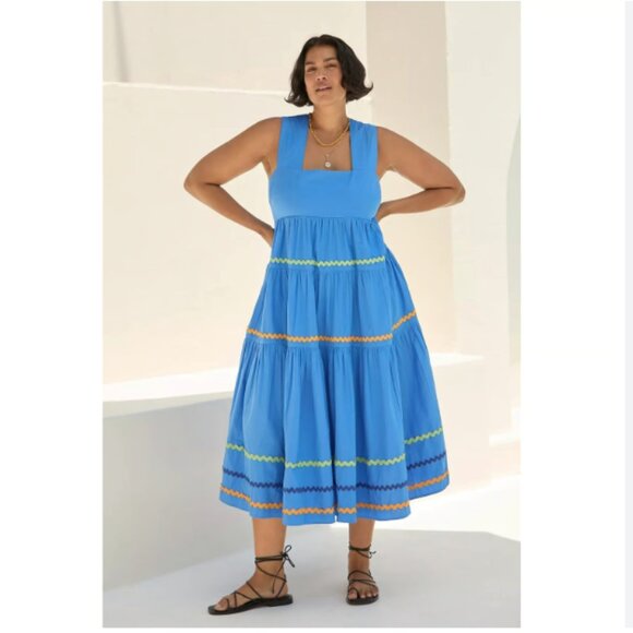 NWOT Anthropologie Helena square neck dress 1X - Picture 1 of 7